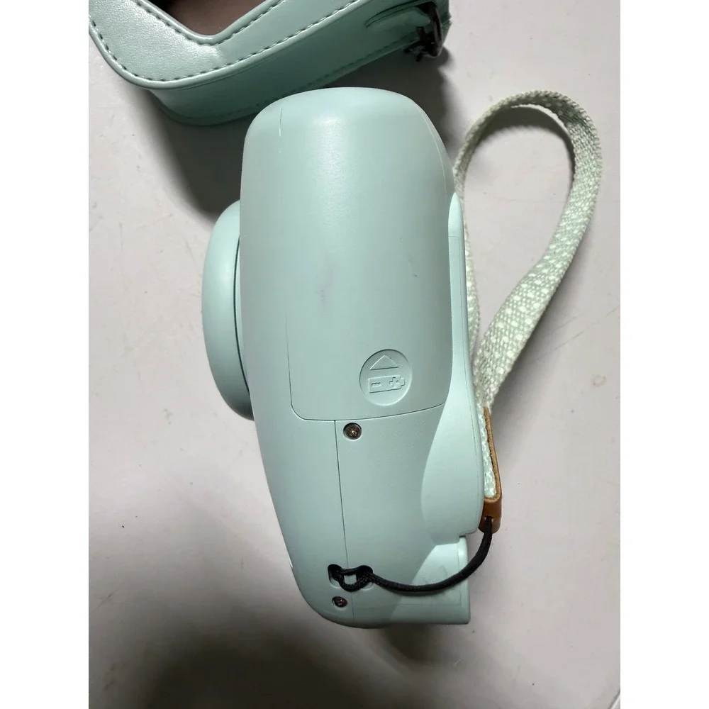 Fujifilm Instax Mini 8 Instant Film Camera Mint Green Polka Dot with Case Strap